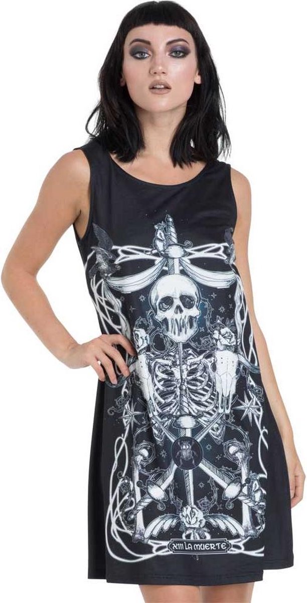 Muerte Tarot korte jurk zwart - M - Jawbreaker