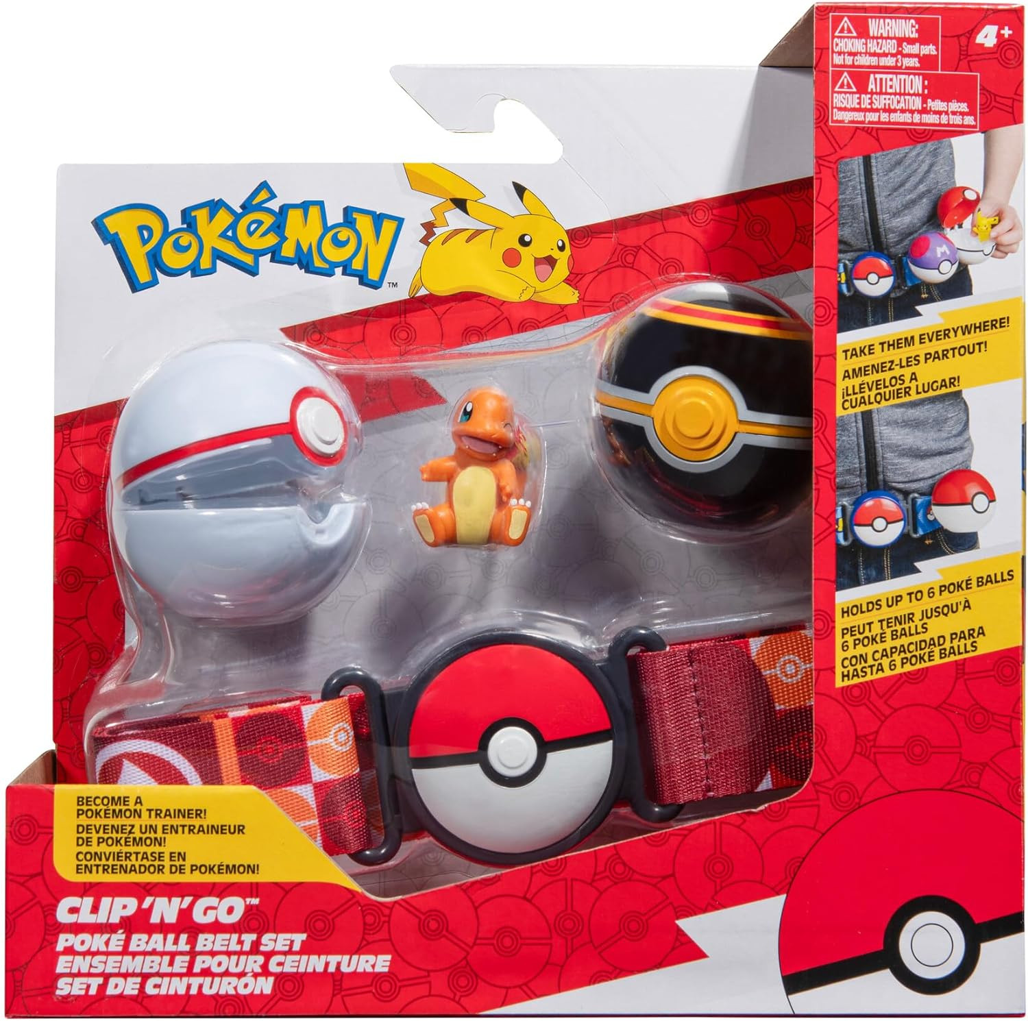 Pokemon Clip \N Go Poke Ball Belt (Charmander + Luxury Ball & Premier Ball)