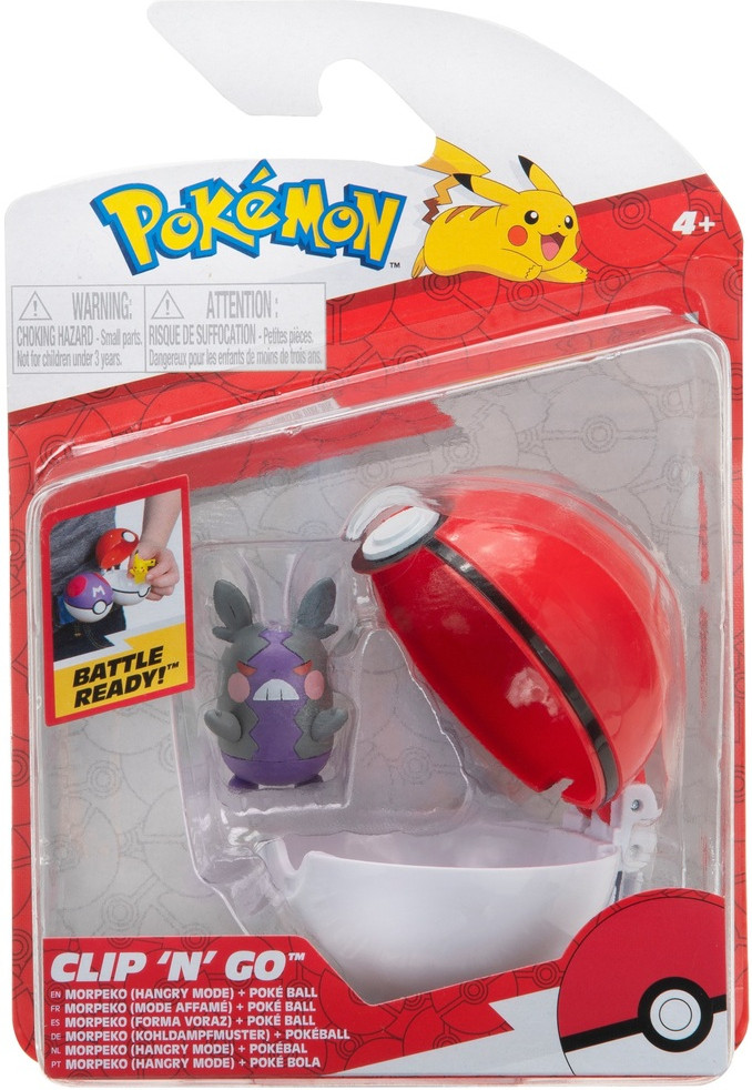 Pokemon Figure - Morpeko (Hangry Mode) + Poke Ball (Clip \n\ Go)