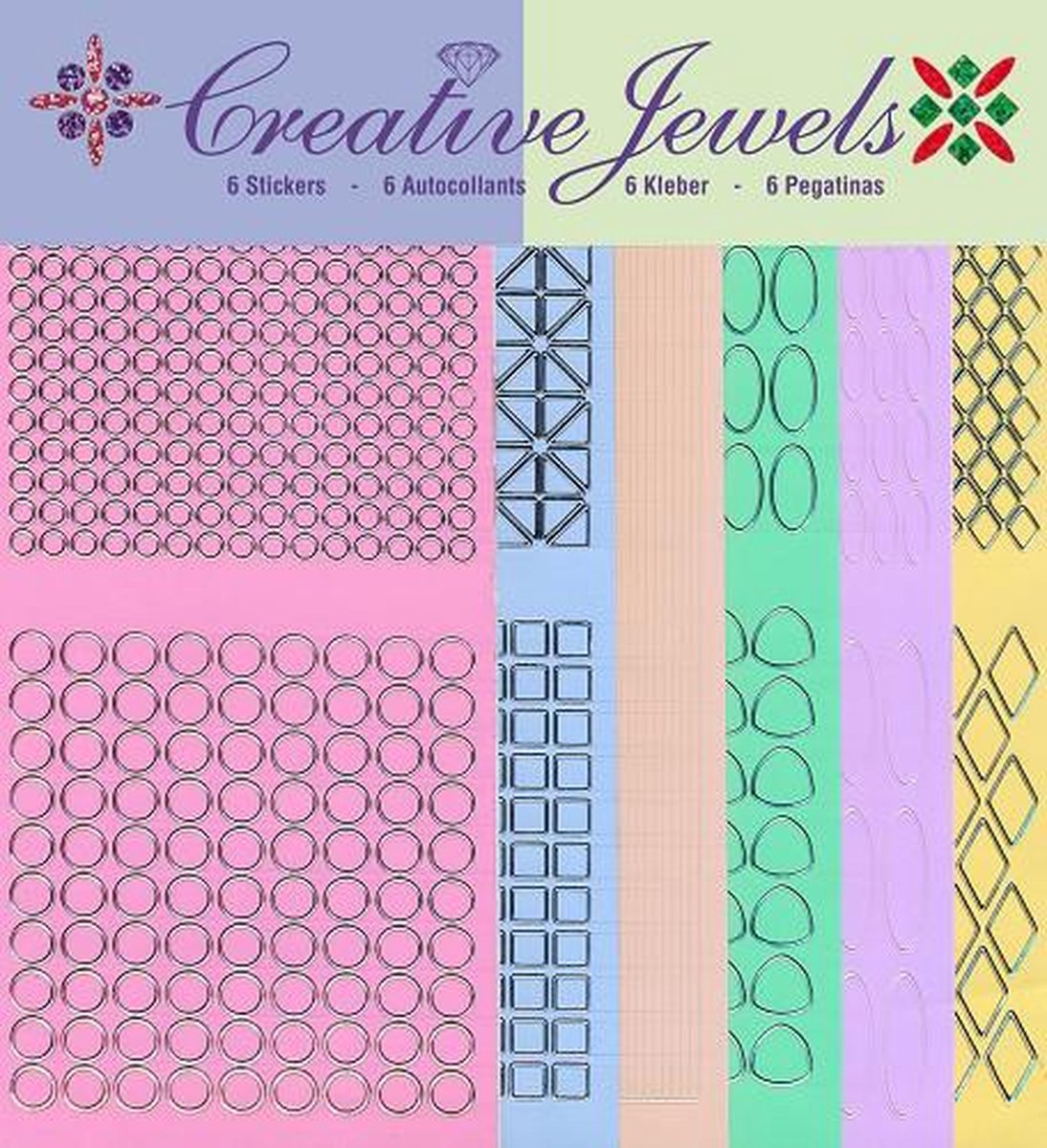 Creative Jewels stickerset - Pastel tint