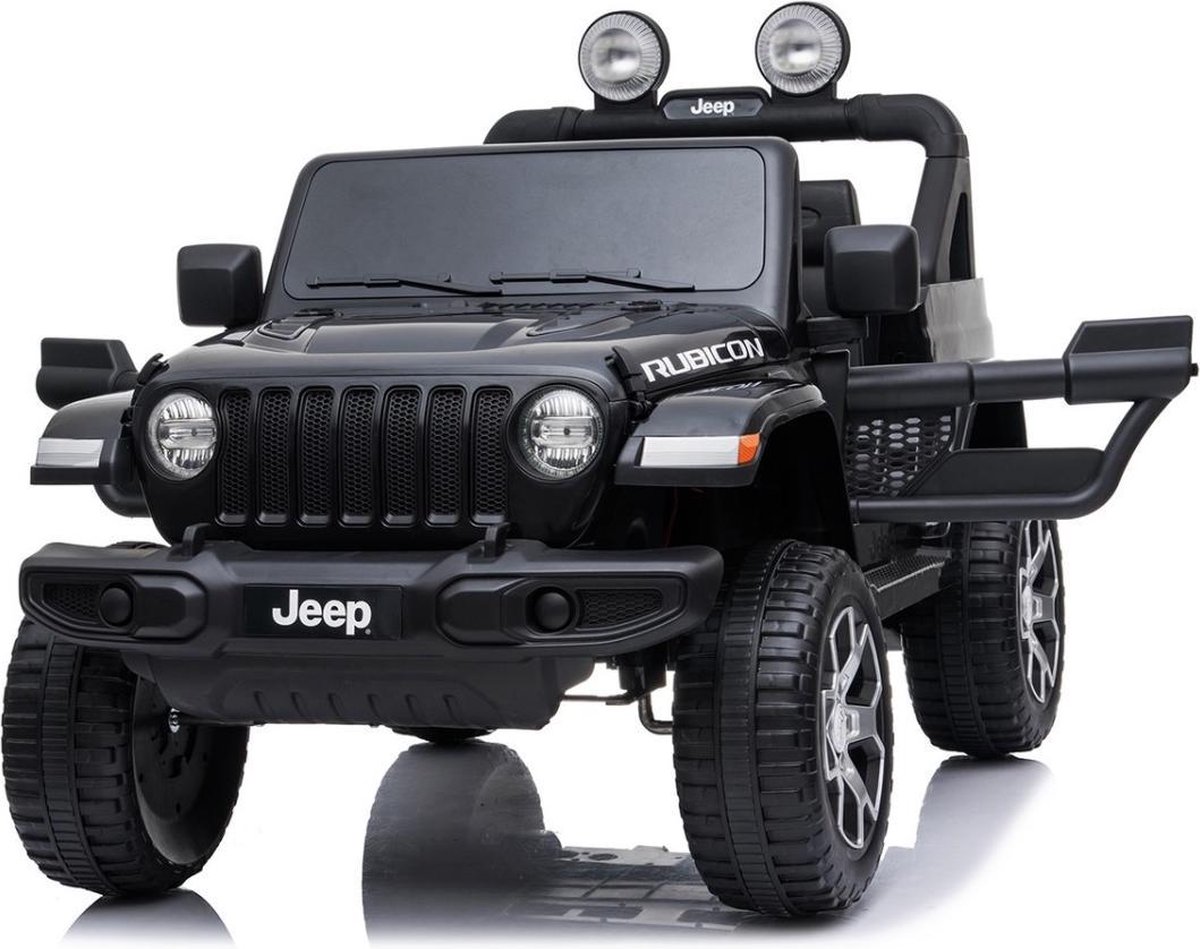 Jeep Wrangler - Elektrische Kinderauto - Accu Auto - Sterke Accu - Afstandbediening - Zwart