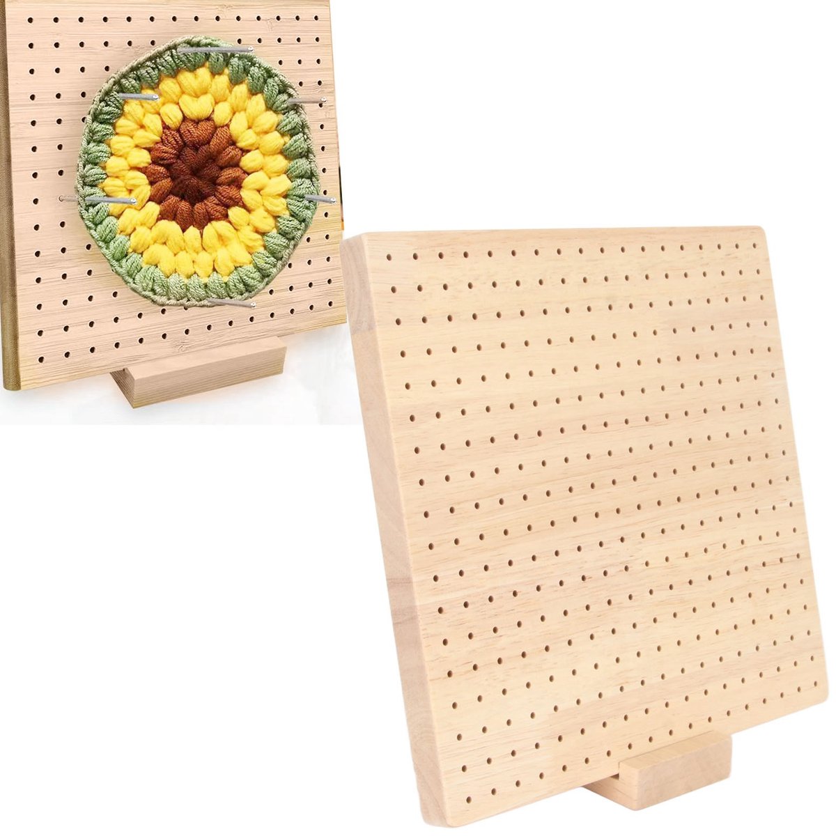   1x Haakblokbord, Grote Afmeting & Gladde Oppervlakte voor Perfecte Haakprojecten, Blokborden voor Haakprojecten, Granny Square Blokbord