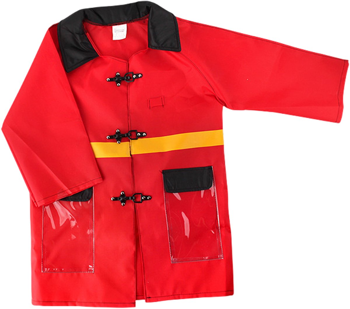 JeiibrZui Brandweerman Kostuum Voor Kinderen - Peuter Brandweerman Kostuum - Interactief Ontwerp Met Veiligheidsbewustzijn Functie - 1 Stuk - Voor Jongens 8-18Jaar Rood