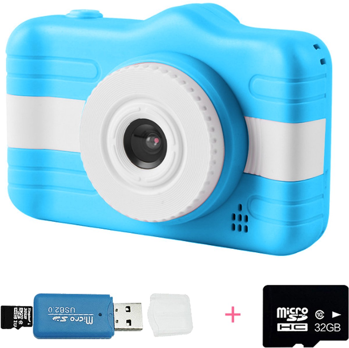   Kindercamera - Multifunctioneel - 3.5 Inch Hd Scherm + 20 Megapixels - 1 Stuks - Voor Kinderen Blauw