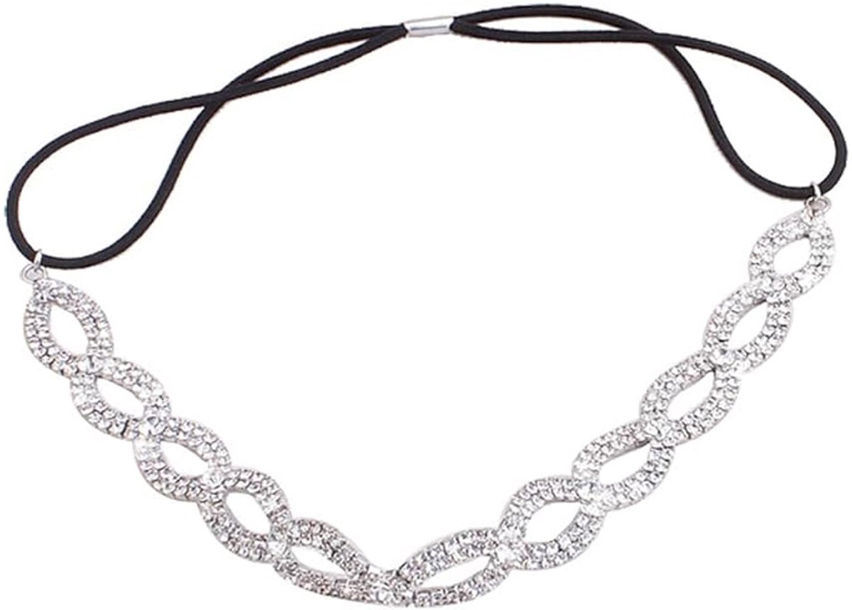 JeiibrZui Rhinestone Hoofdband - Sierlijke Strass Hoofdketting - Verstelbaar Comfortabel - 1 Stuk - Voor Bruiloft Gala