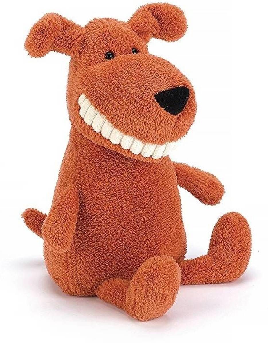 Jellycat - Toothy - Hond - 36 centimeter - Unieke knuffel - Luxe knuffel - Speciale knuffel - Hond knuffel