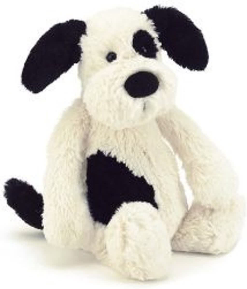 Jellycat Bashful Black & Cream Puppy Medium