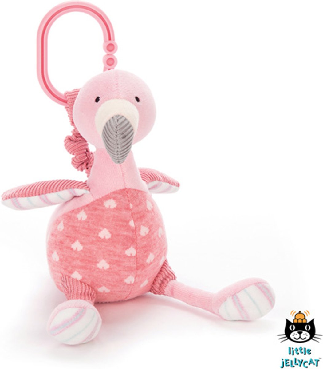 Jellycat Flamingo bibber knuffel 22cm (Lulu Flamingo Jitter)