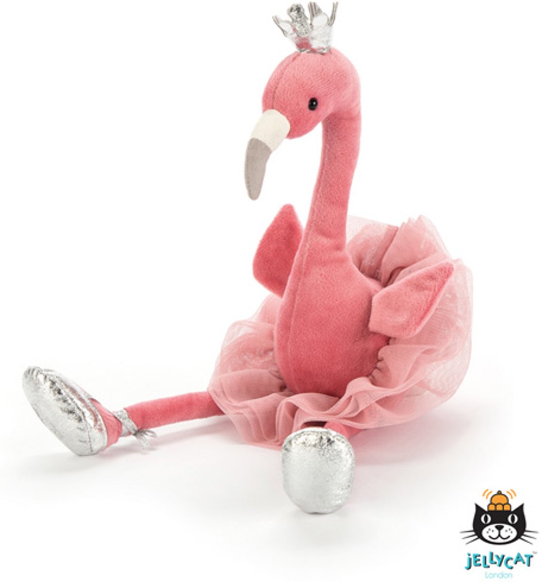 Jellycat dansende Flamingo knuffel 34cm (Fancy Flamingo)