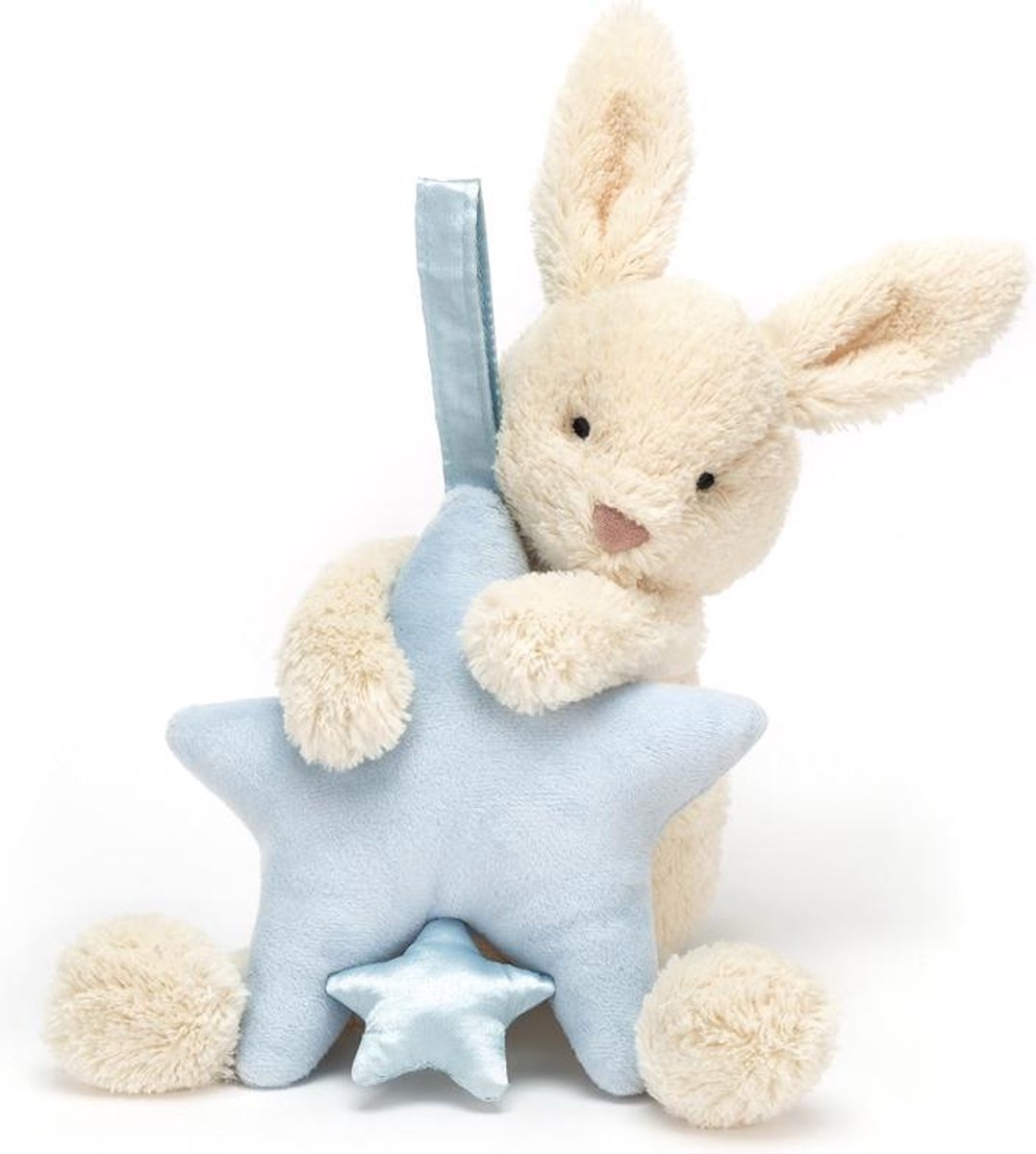 Jellycat muziekdoosje Star Bunny blauw