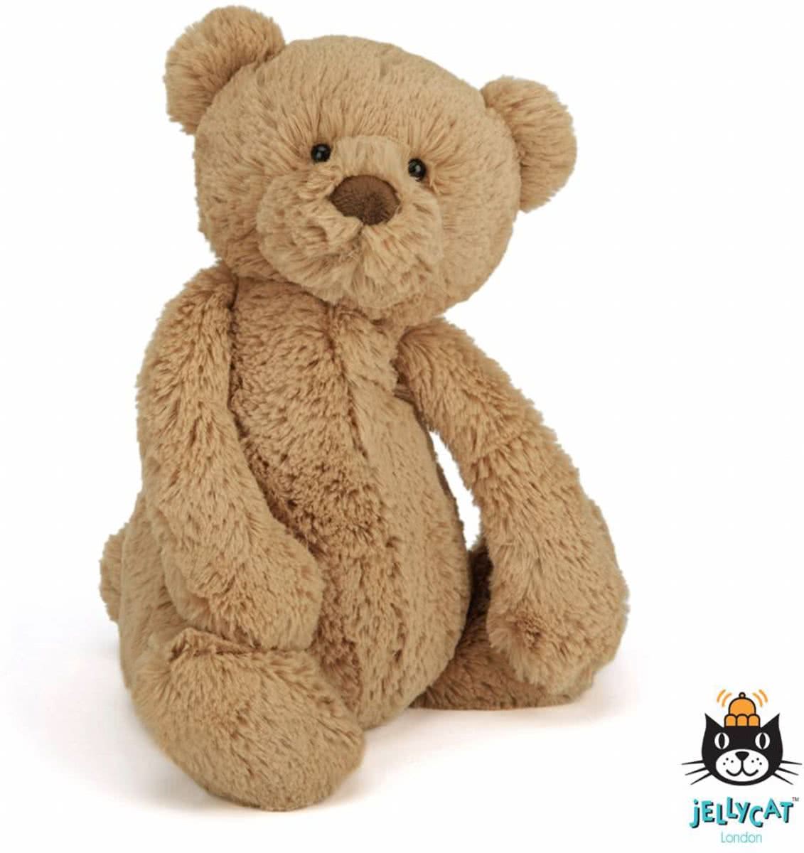 jellycat knuffelbeer bashful bear cub - m - 31 cm