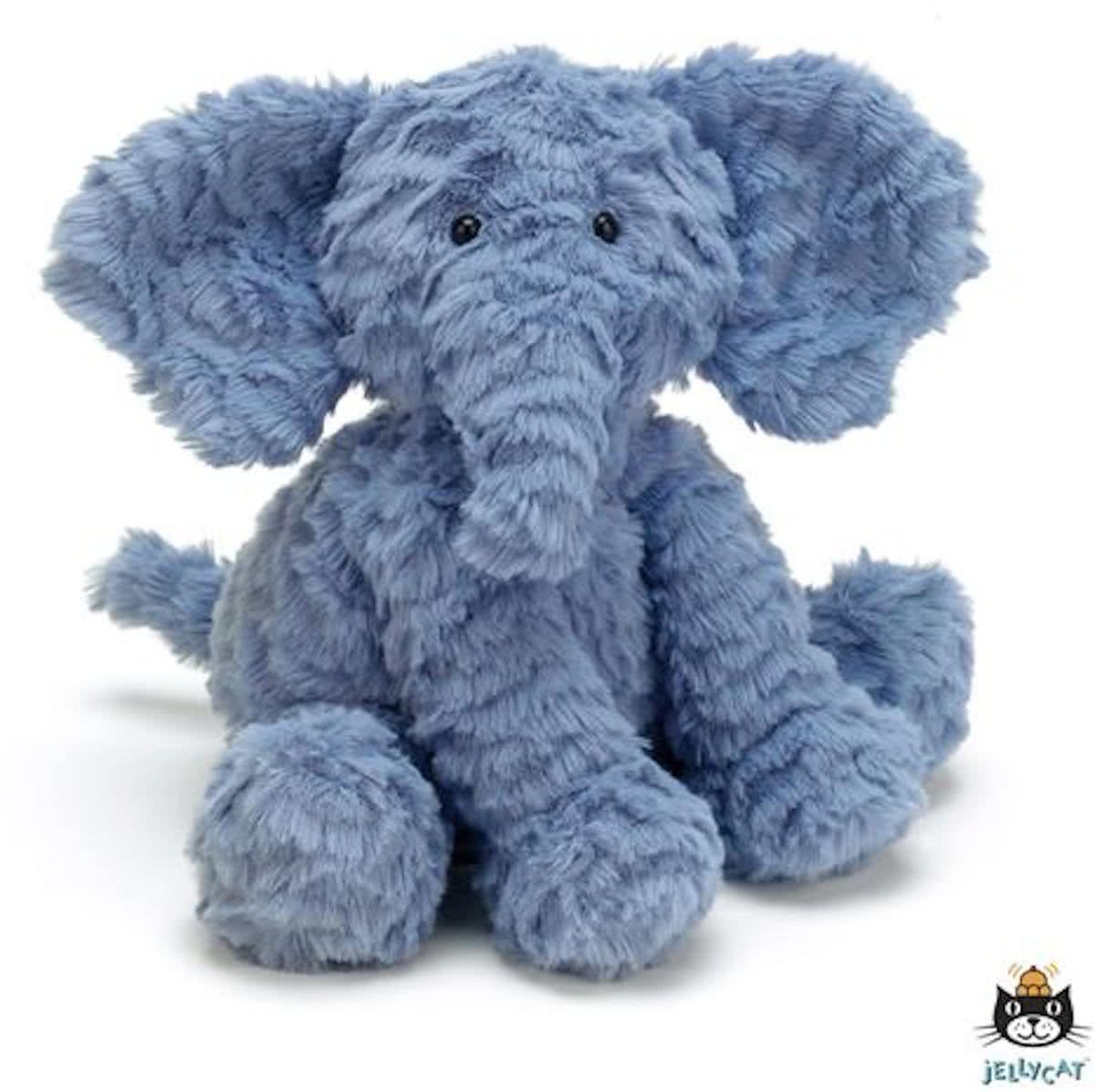 jellycat knuffelolifant fuddlewuddle - m - 23 cm