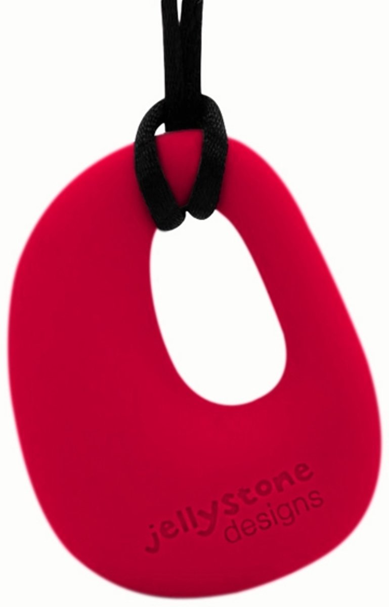 Jellystone Designs Organic Pendant - Bijtsieraad - Scarlet Red