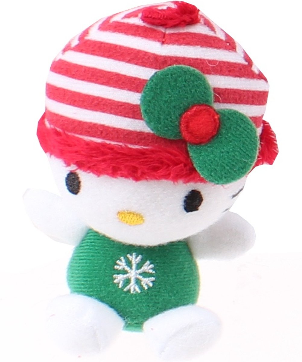 Jemini Hello Kitty Kerstknuffel In Bal Pluche Meisjes Groen 10 Cm