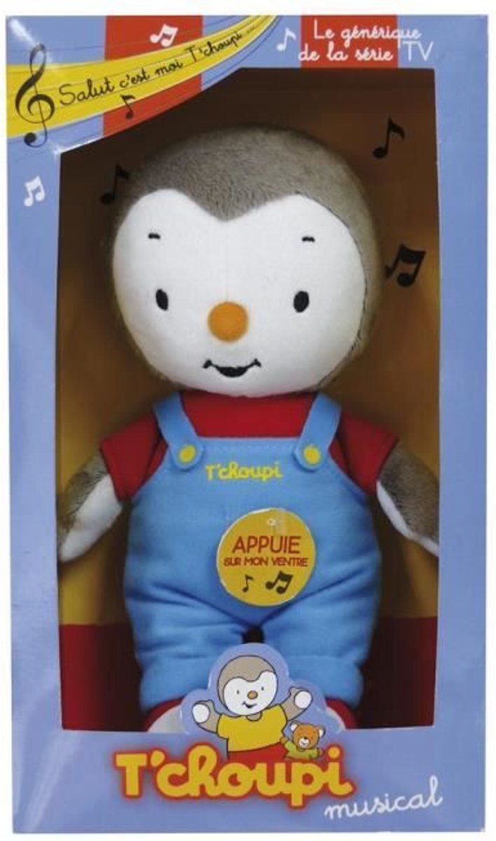 Jemini Tchoupi peluche musical +/- 20cm