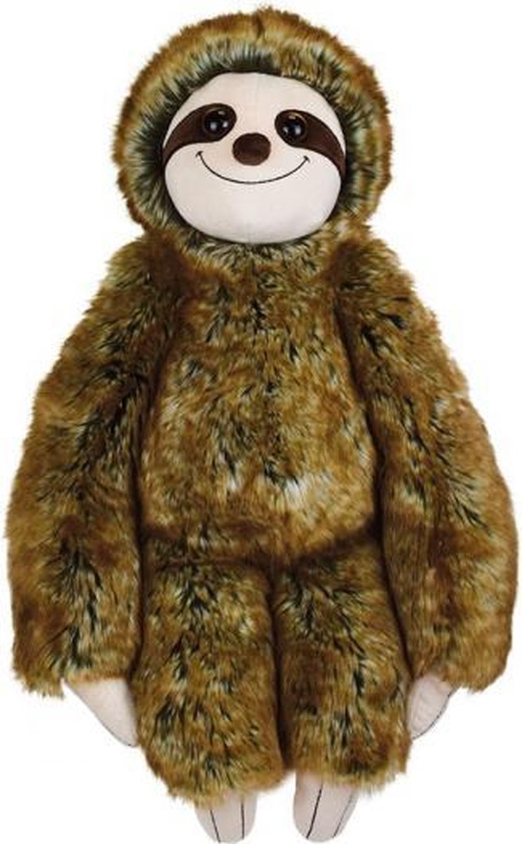 knuffel TooDoo luiaard pluche junior 60 cm bruin