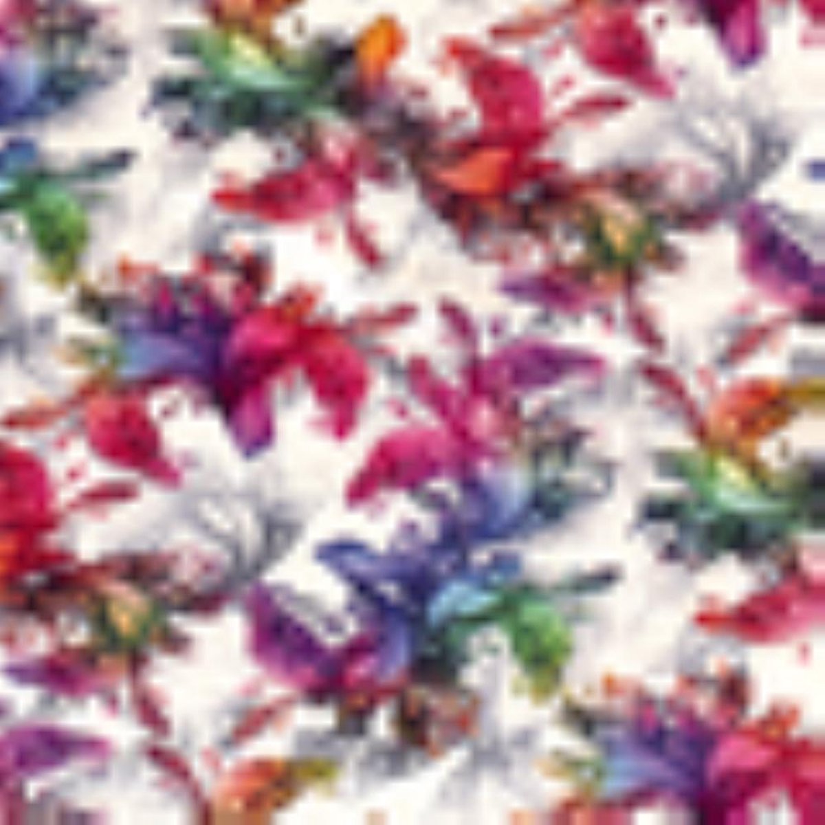 JERSEY STOF, BEDRUKT BLOEMEN FUCHSIA, FASHION FABRICS VOORJAAR / ZOMER 2021, PER METER.