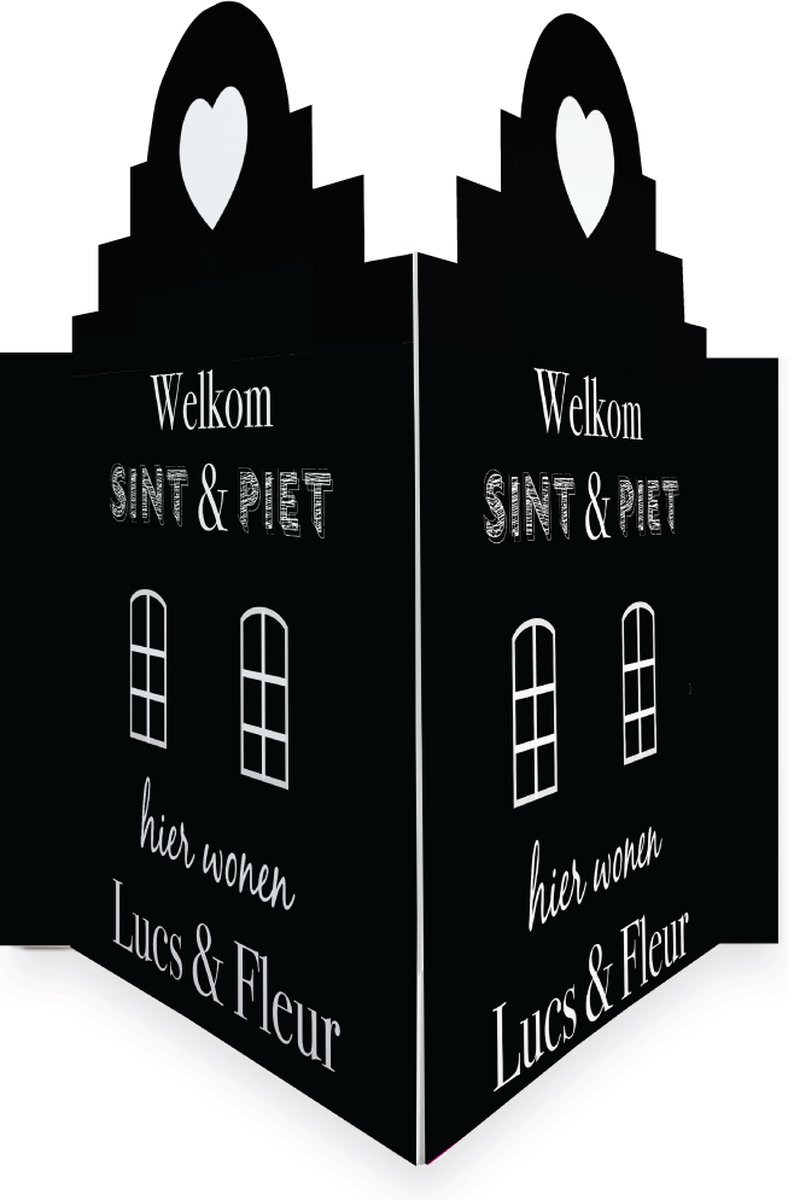 Sinterklaas raambord grachtenpand met hart