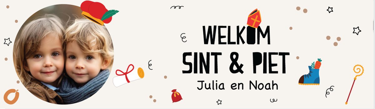 Spandoek Welkom Sint & Piet