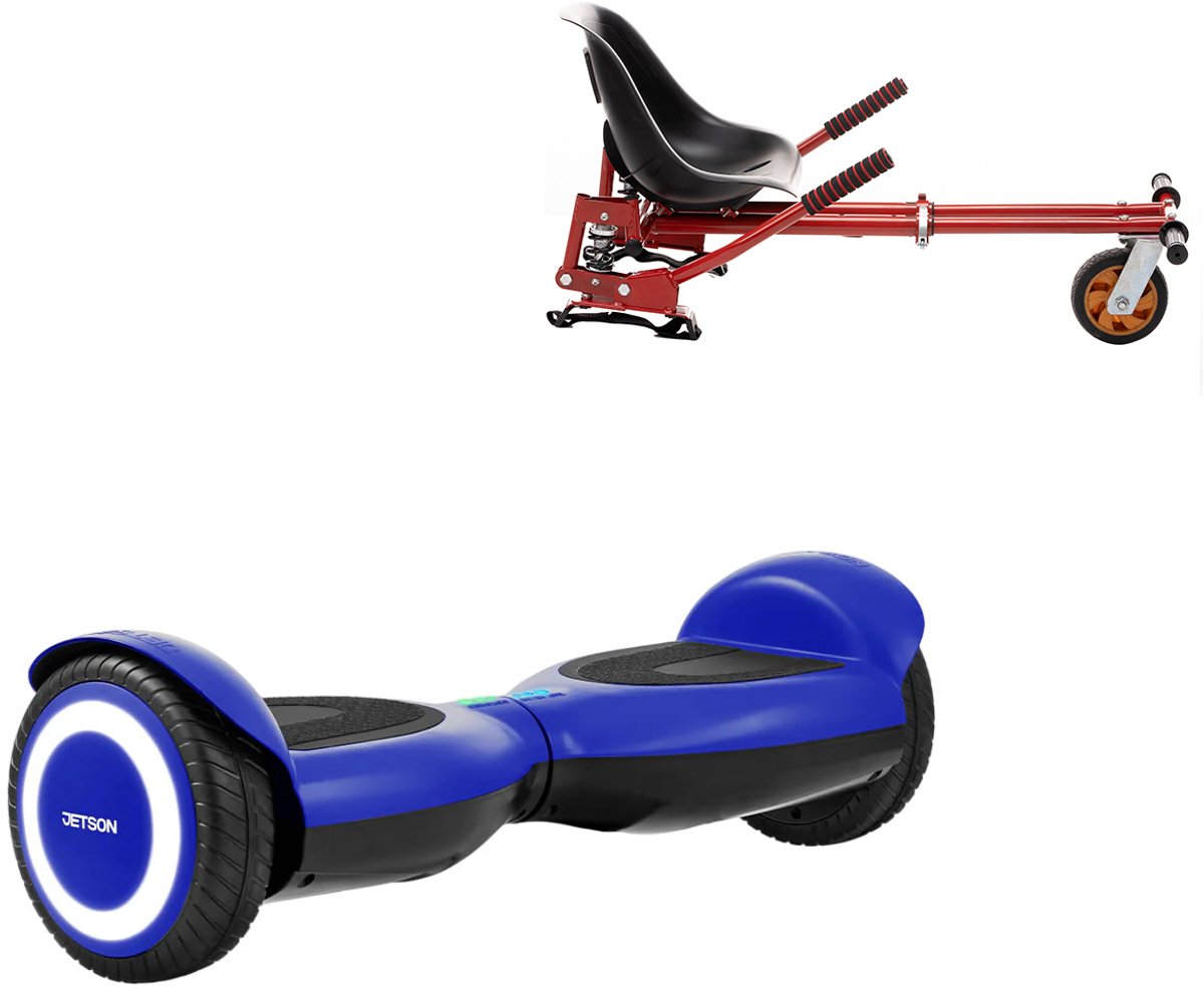   Prism Hoverboard Blauw Met Schokdemper Hoverkart Rood - All-Road 6.5 inch Wielen - Oxboard - LED Verlichting - UL2272 Gecertificeerd