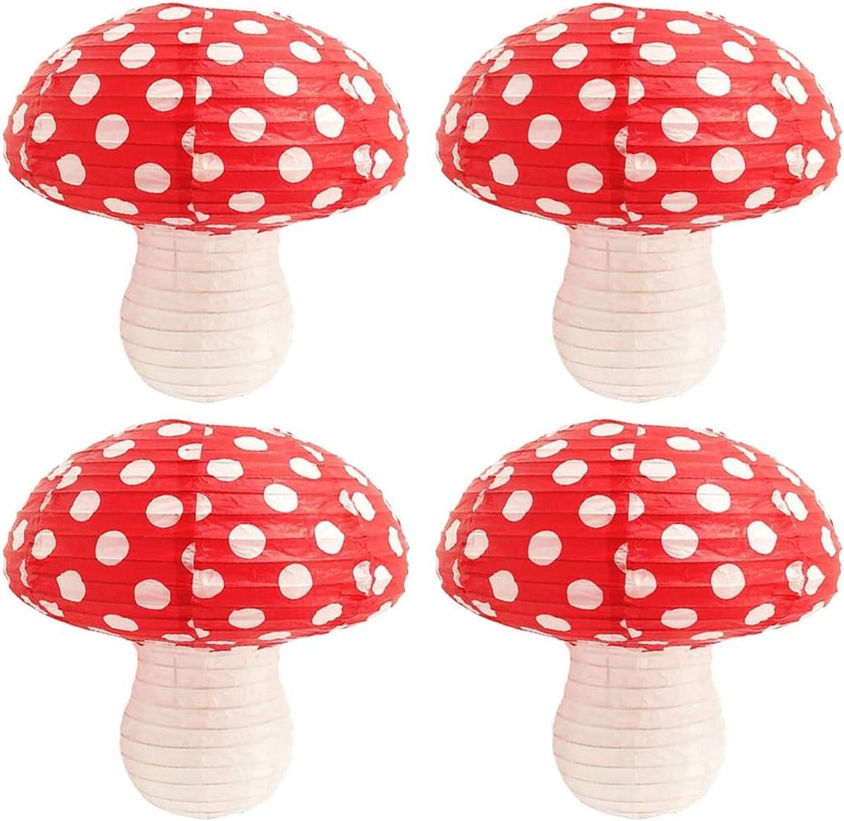 JHubers Goods - Jungle Themafeest Decoratie Set van 4 Jungle Ronde Papieren Lantaarns - Wonderlijke Tuin Bruiloft en Verjaardagsfeest Decoraties