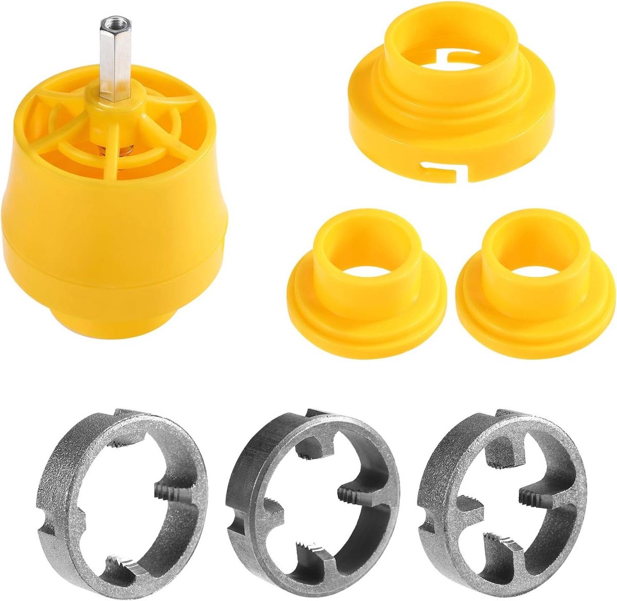 JHubers Goods - PVC Draadmakergereedschap voor Elektrische Boormachine, Set van 7 met Matrijzen.