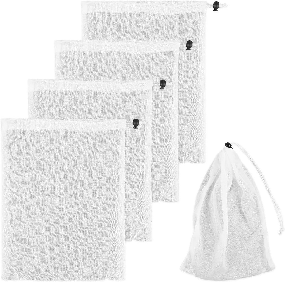 JHubers Goods - Zwembad Vacuüm Mesh Zak Vervanging 30x23cm - 4 Stuks - Fijne Mesh Filter - Pool Cleaner Net - Zwembad Blad Zak - Aquaria Vijvers - 75cm