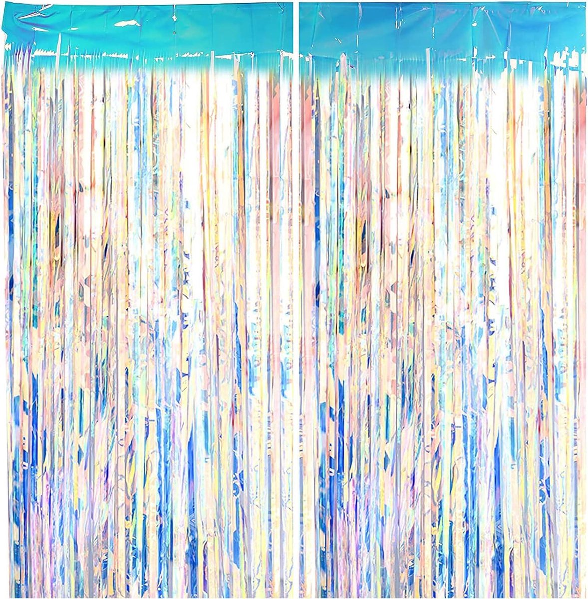 Jhubers Goods - Glanzende Metallic Gordijnen voor Feestjes en Evenementen met Fotowaardige Achtergrond - Set van 2 Stuks