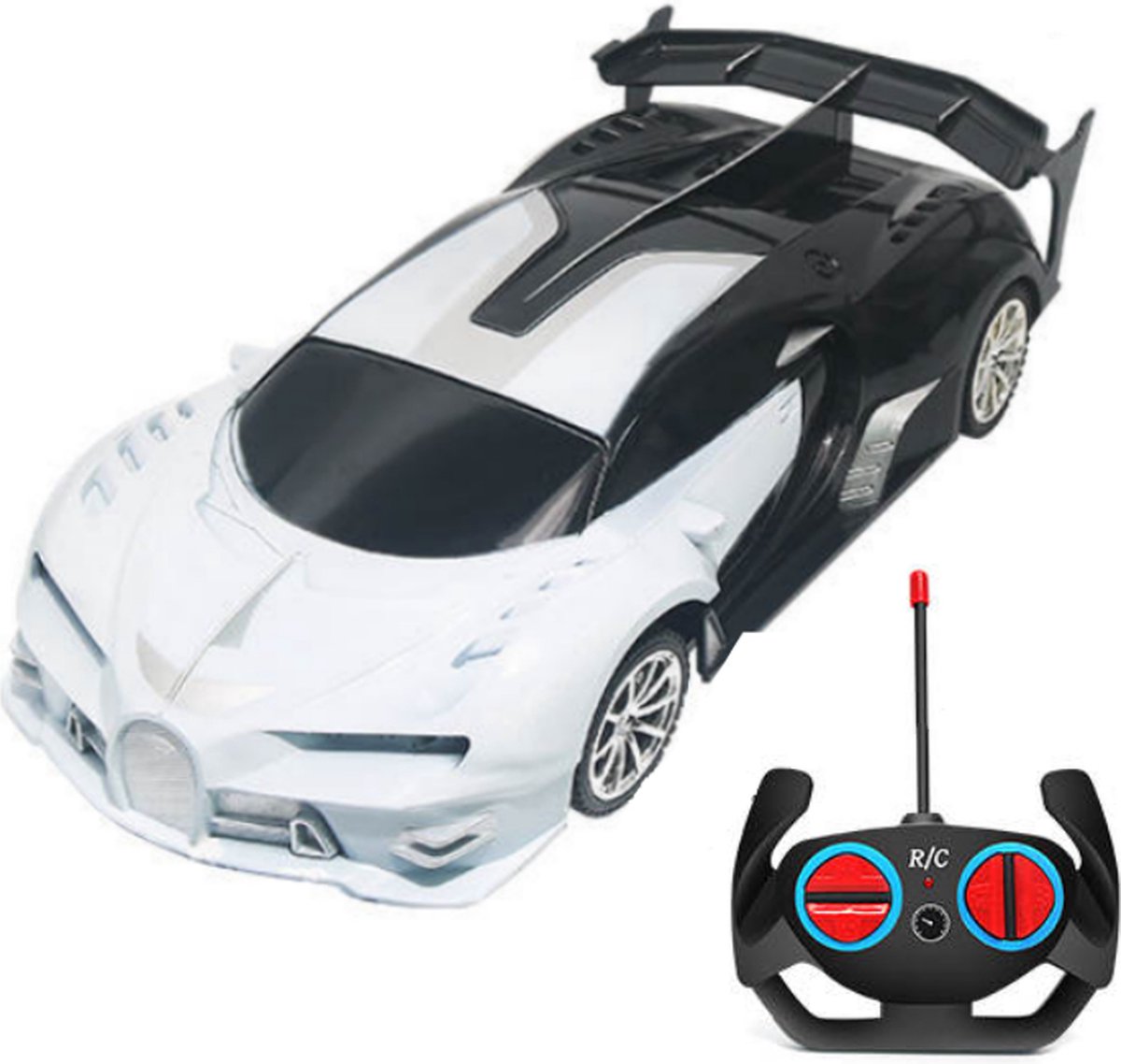 Jiatoys Superautos - bestuurbare Auto - RC Auto - Auto Speelgoed Volwassenen en kinderen - Wit/ Zwart bugatti