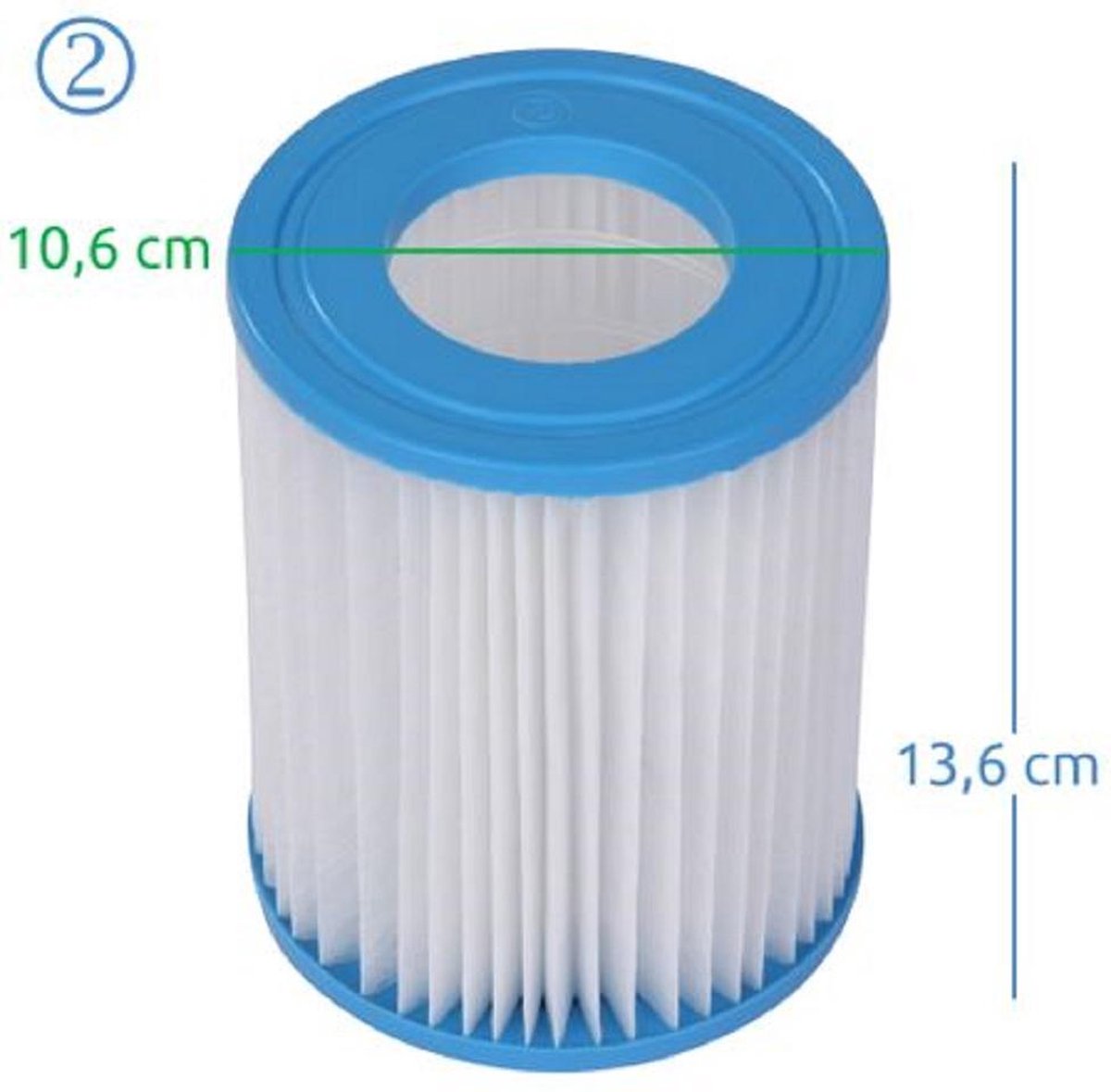 Bestway filter type II - Jilong filter type M2 voor filterpompen 2,0 en 3,0 m3/l/u