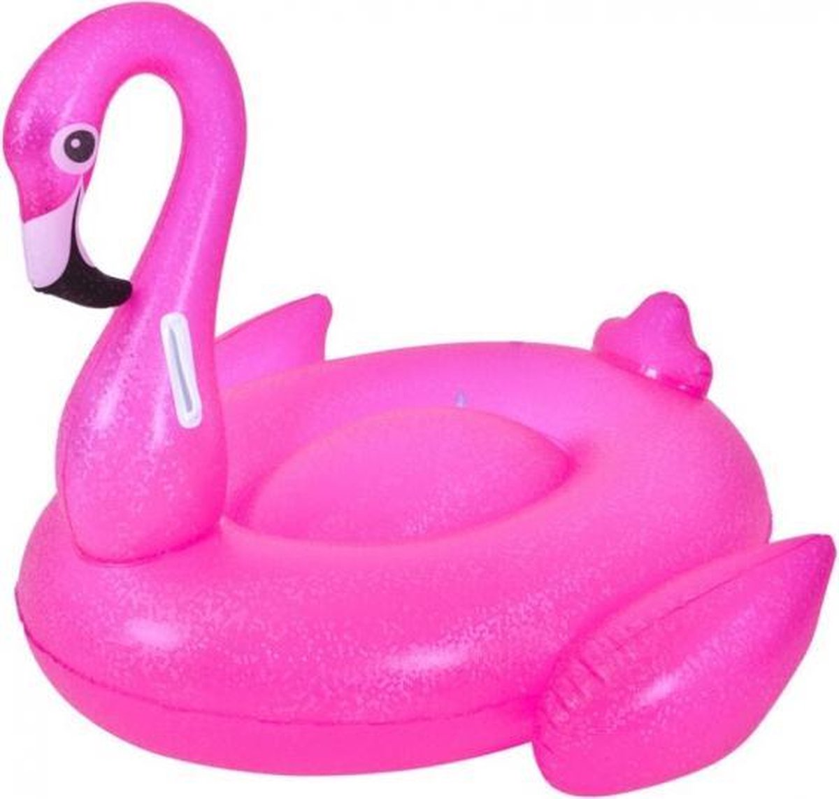 opblaasdier flamingo junior 110 x 102 cm vinyl roze