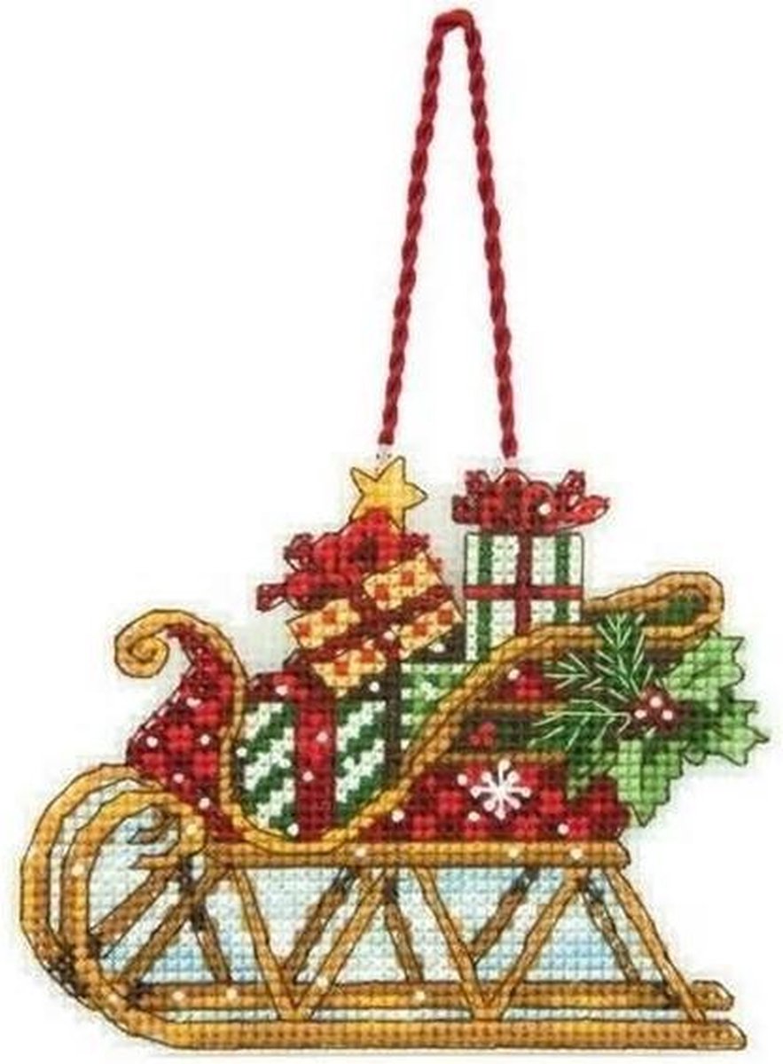 Borduur Kerst Hanger 02 (14ct, telpatroon)