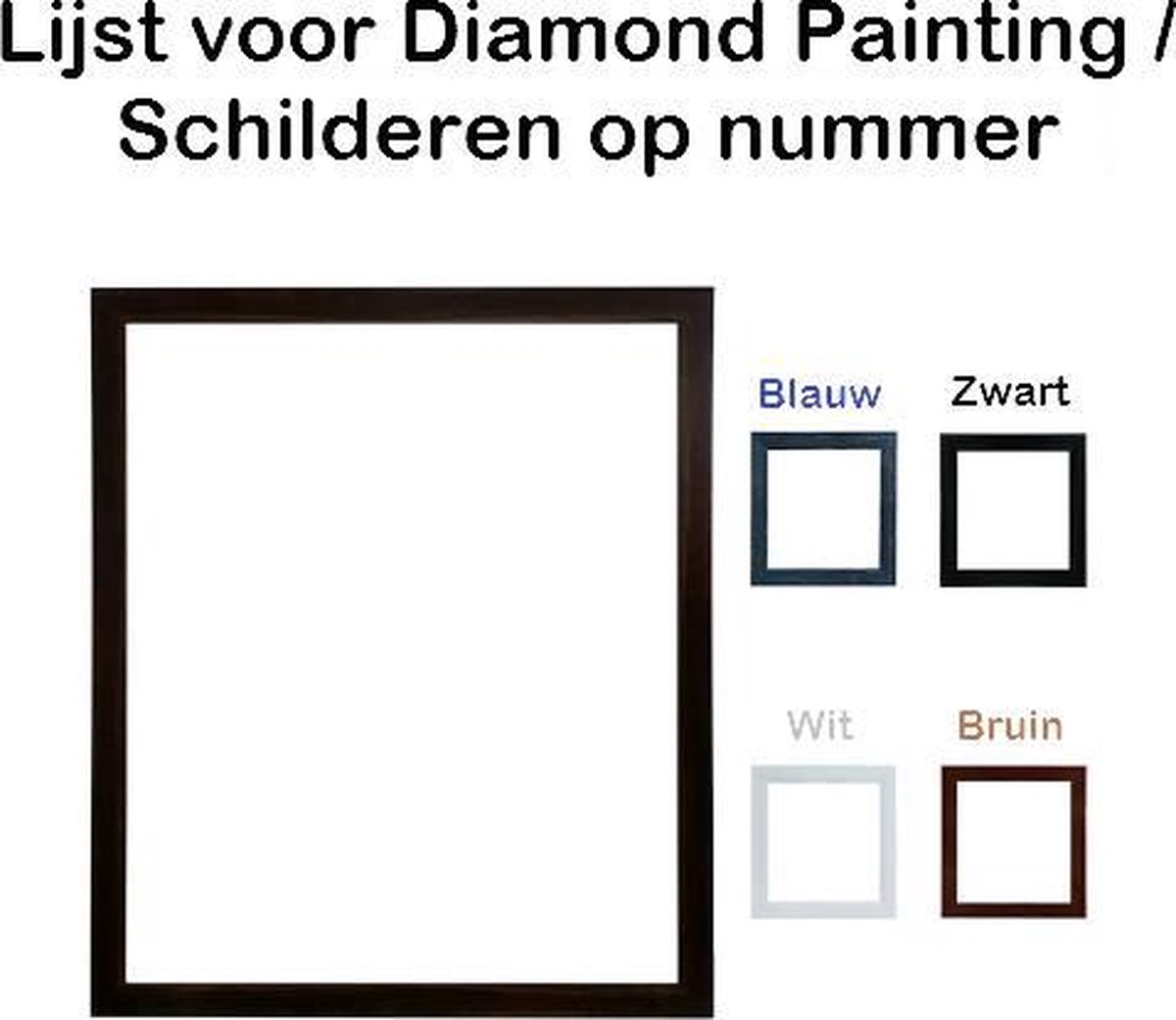 Diamond Painting / Schilderen op nummer Houten lijst voor 30x40cm (Wit)