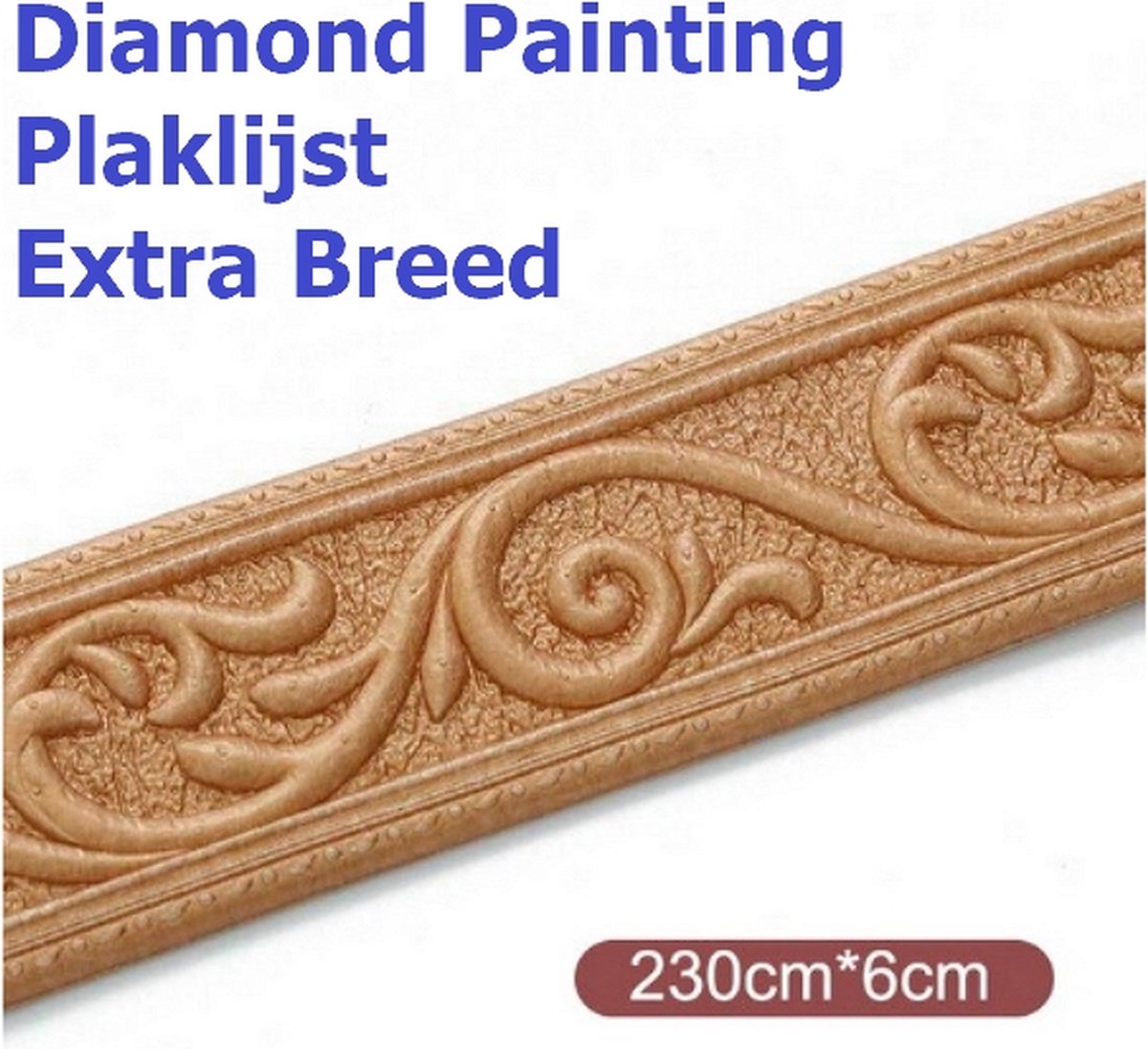 Diamond Painting Plaklijst op rol extra breed koper (230x6cm)