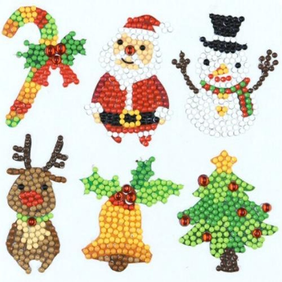 Diamond Painting Sticker Set Kerst 002 (6 stuks)