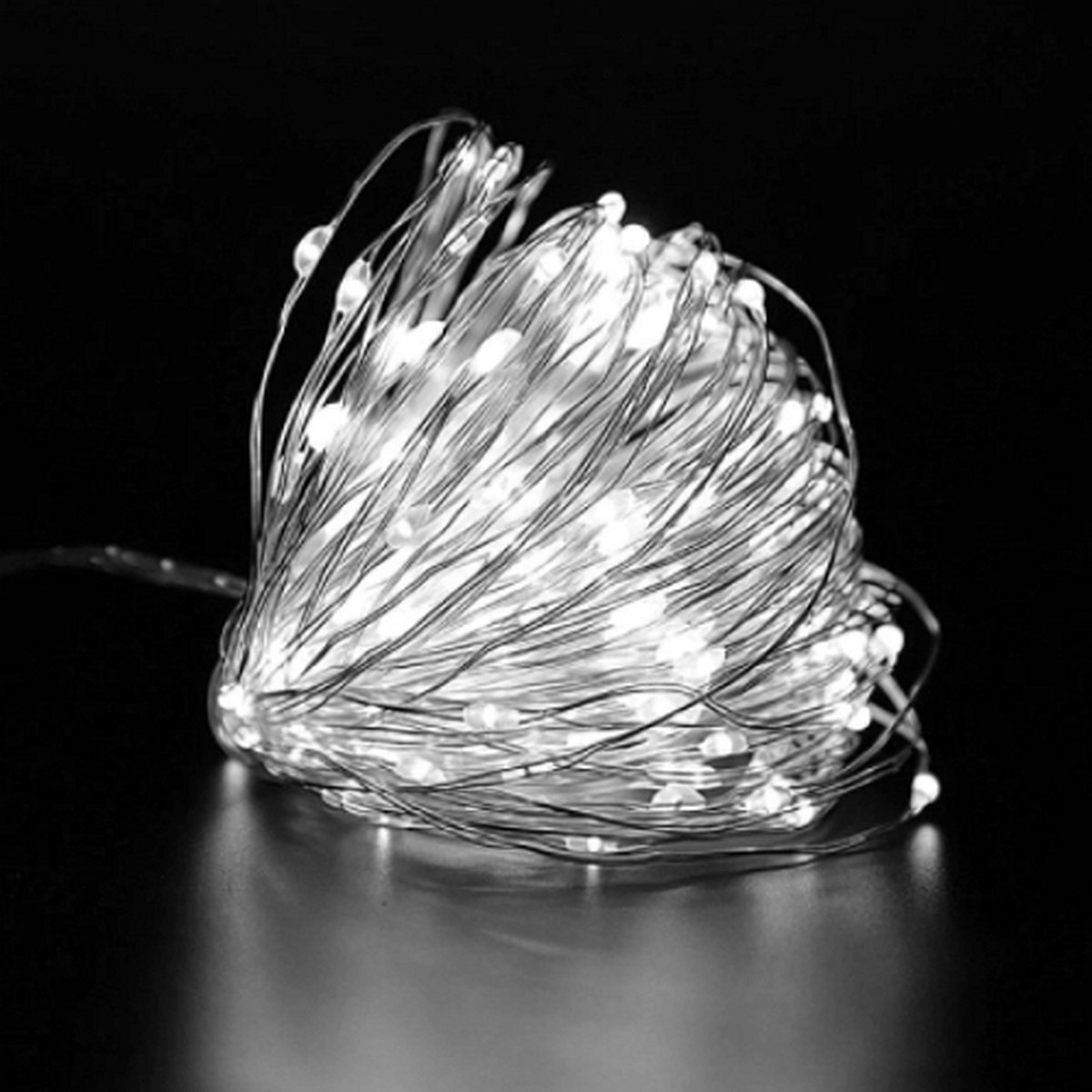 Licht String voor Diamond Painting ornamenten / kransen (1 meter - USB - Wit)