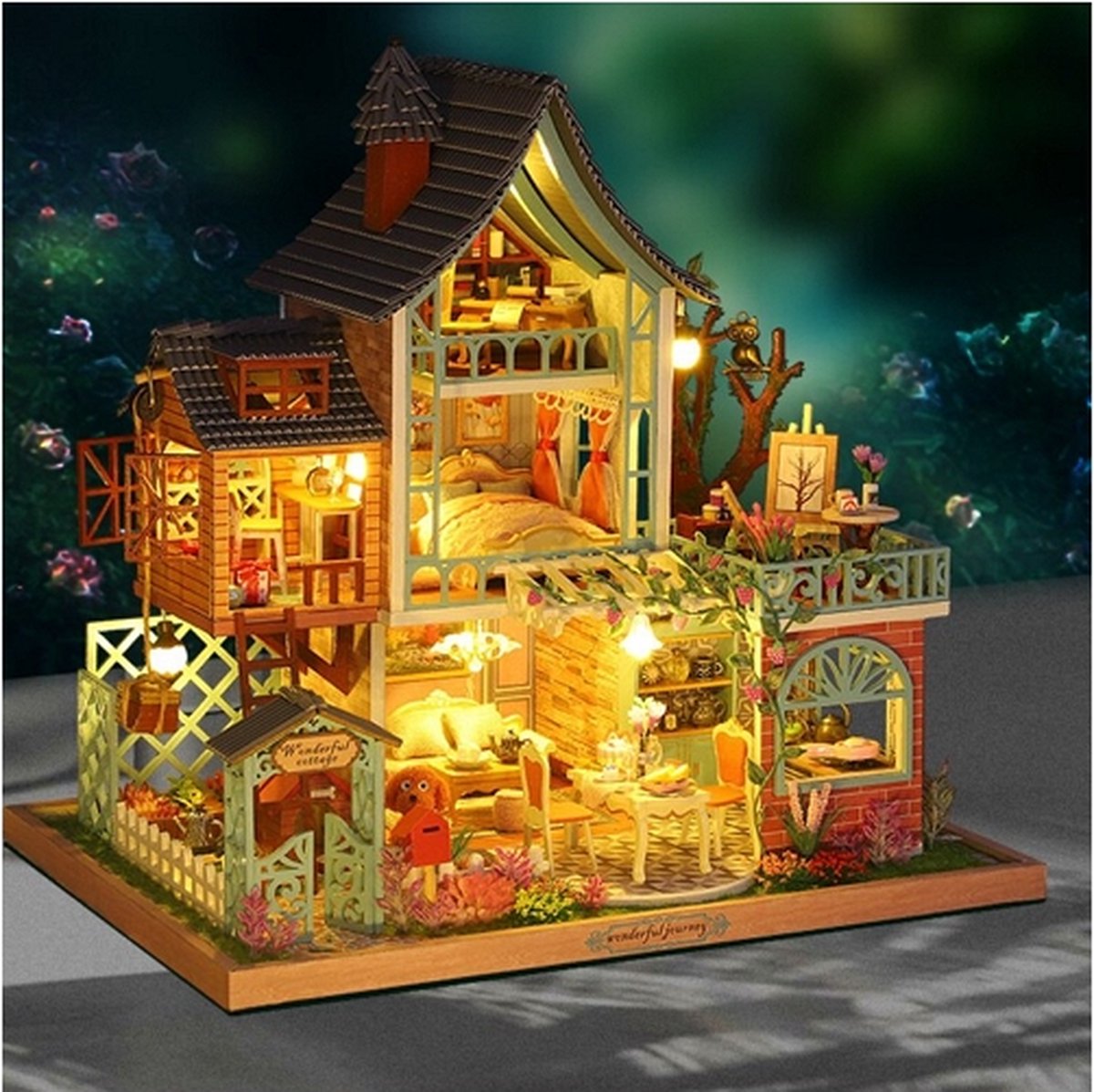 Miniatuur Zelfbouw Huisje ES02A Prachtig deluxe huis met verdiepingen