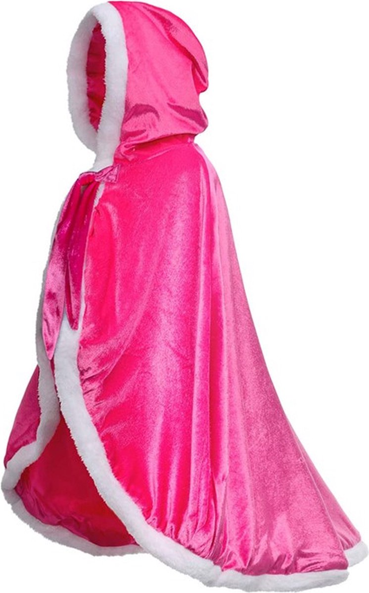 Jobber Toys – Sneeuwprinses mantel - Kleur roze - Sneeuwprinses cape - Prinsessenoutfit - Sneeuwprinses verkleedoutfit