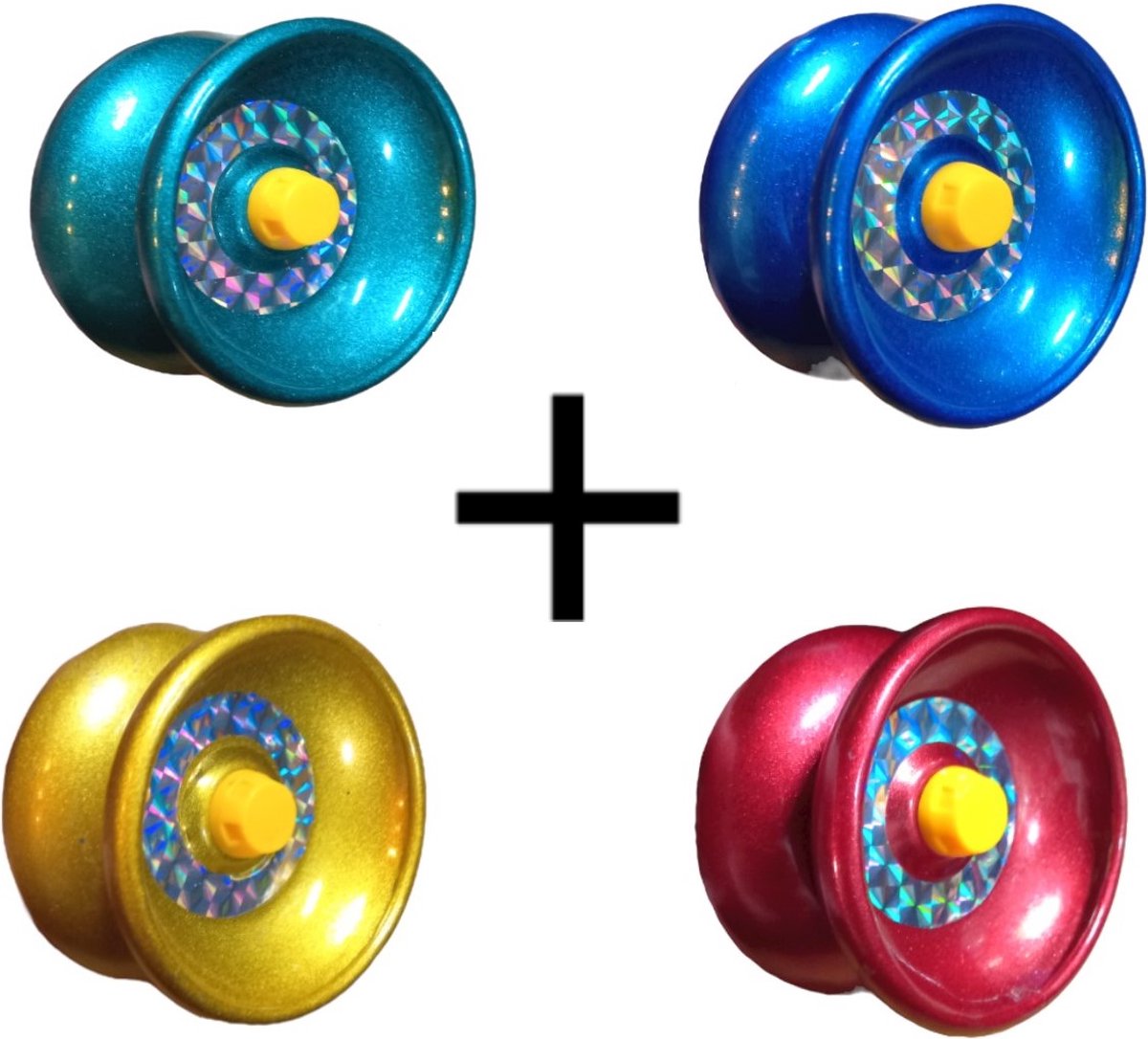   metaal 4 stuks - Yoyo - Metaal - Metallic - Multicolor