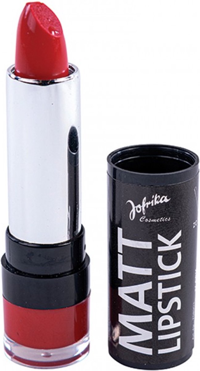 Jofrika Lippenstift Mat Rood 2,8 gram - Schmink - Piet - Halloween - Gothic