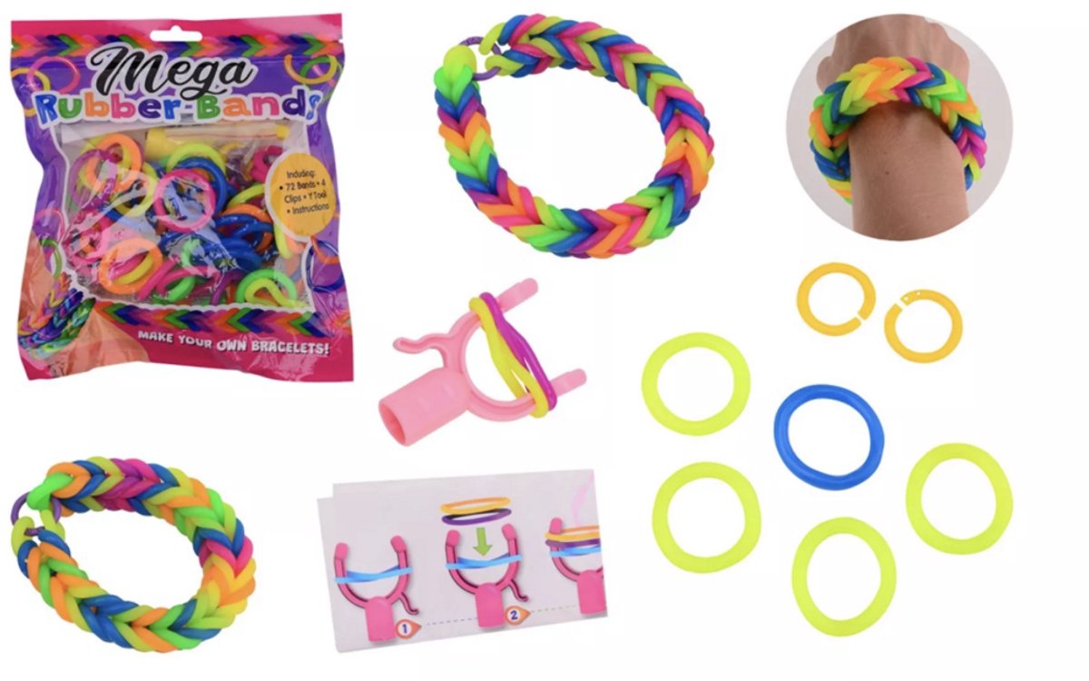 John Toy - Knoop Je Eigen Armband XXL - Rubber Band - Knutselen - Sierraden Maken - Loomen - Cadeau - Creatief