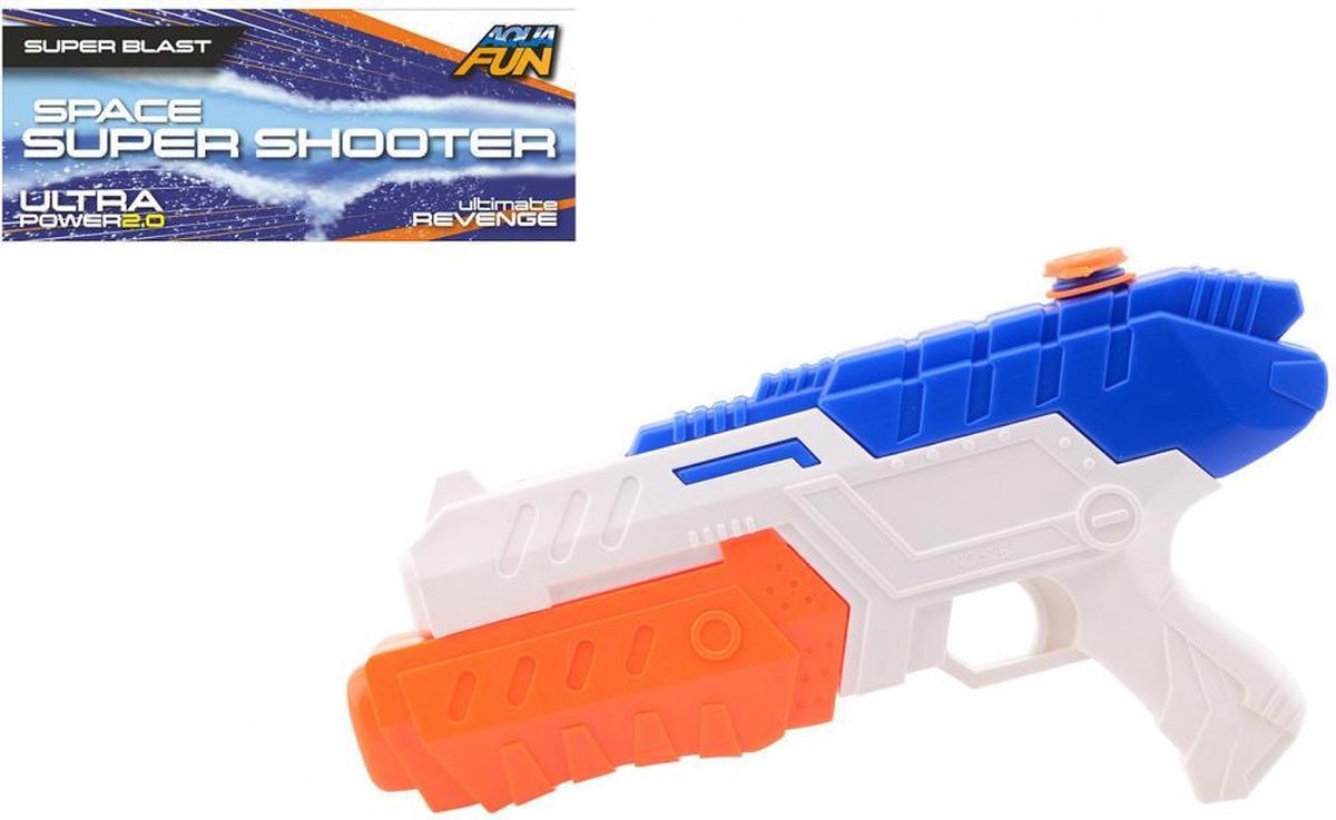 Waterpistool/waterpistolen wit/blauw 32 cm