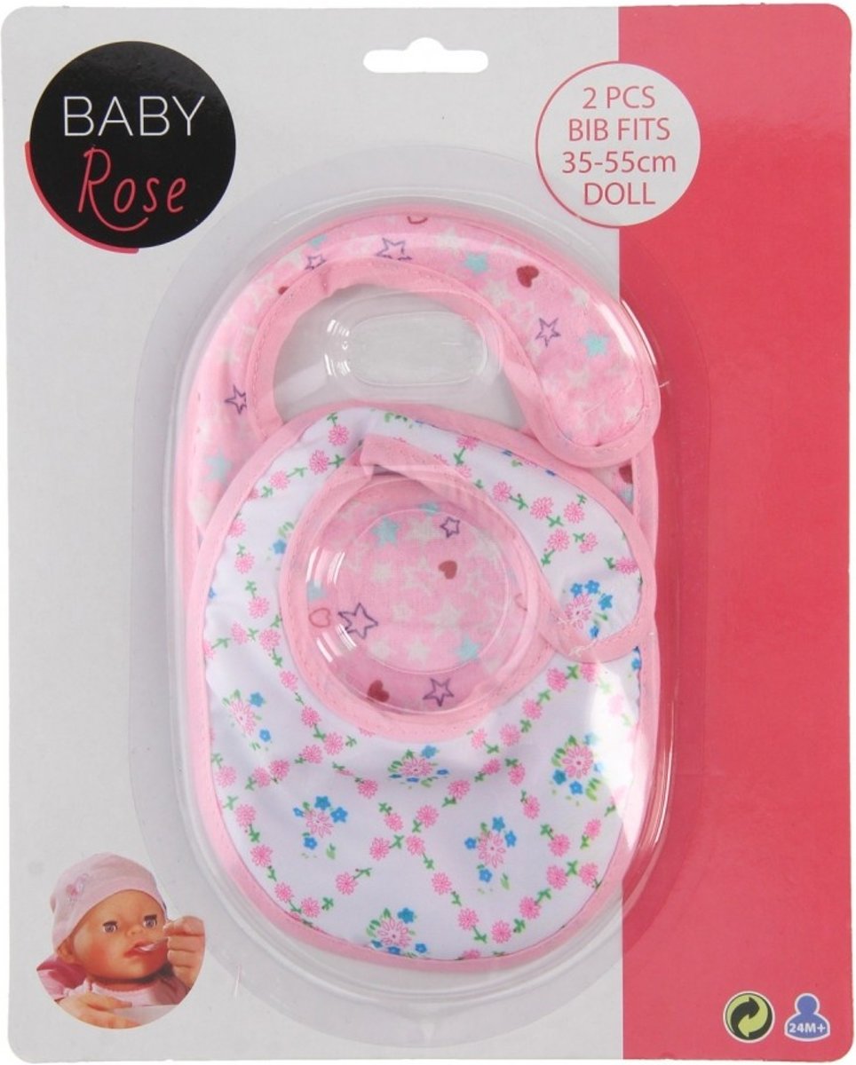 **2 BABY ROSE SLABBETJES OP KAART 27592