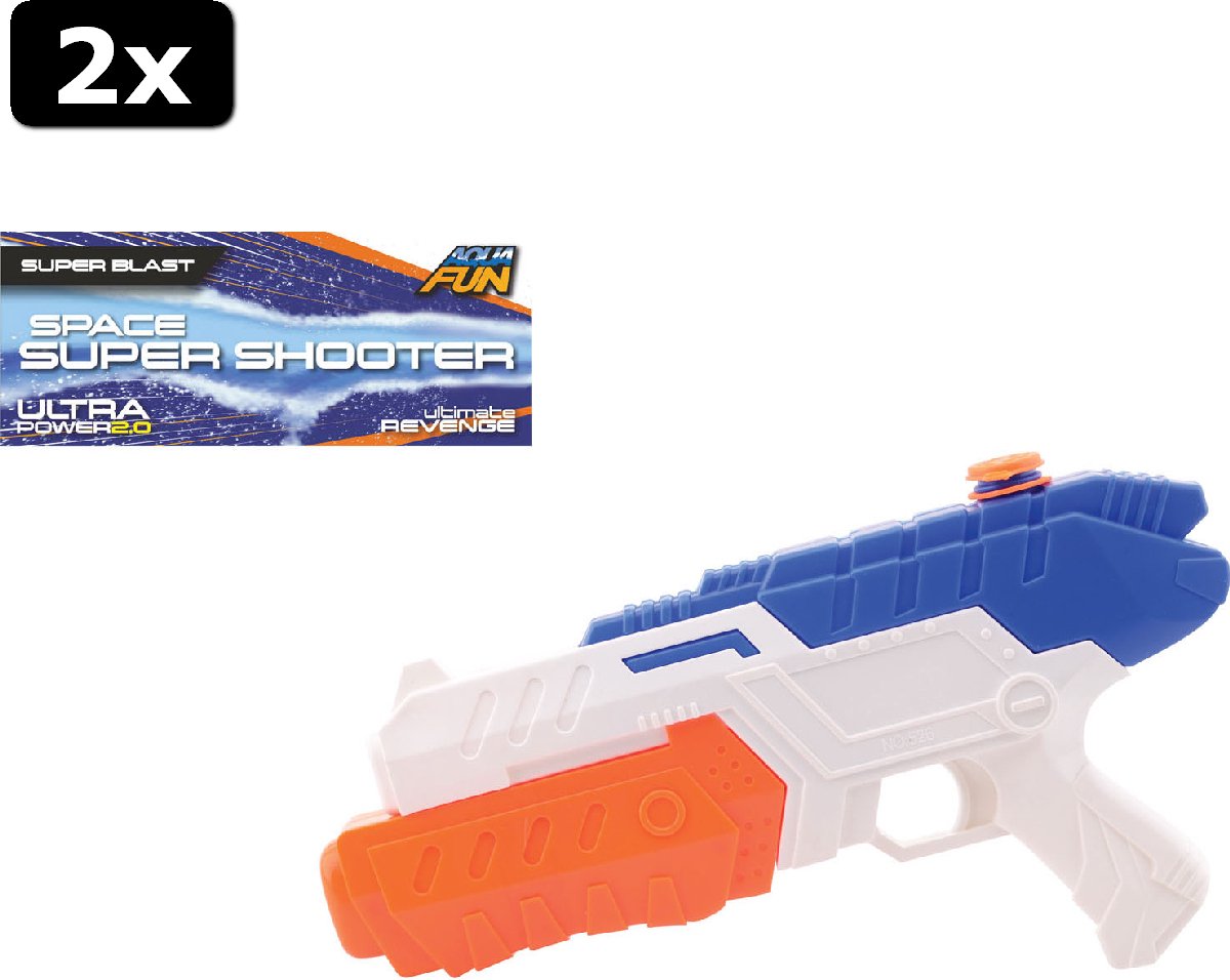 2x Aqua Fun waterpistool Space Supershooter +/- 32cm