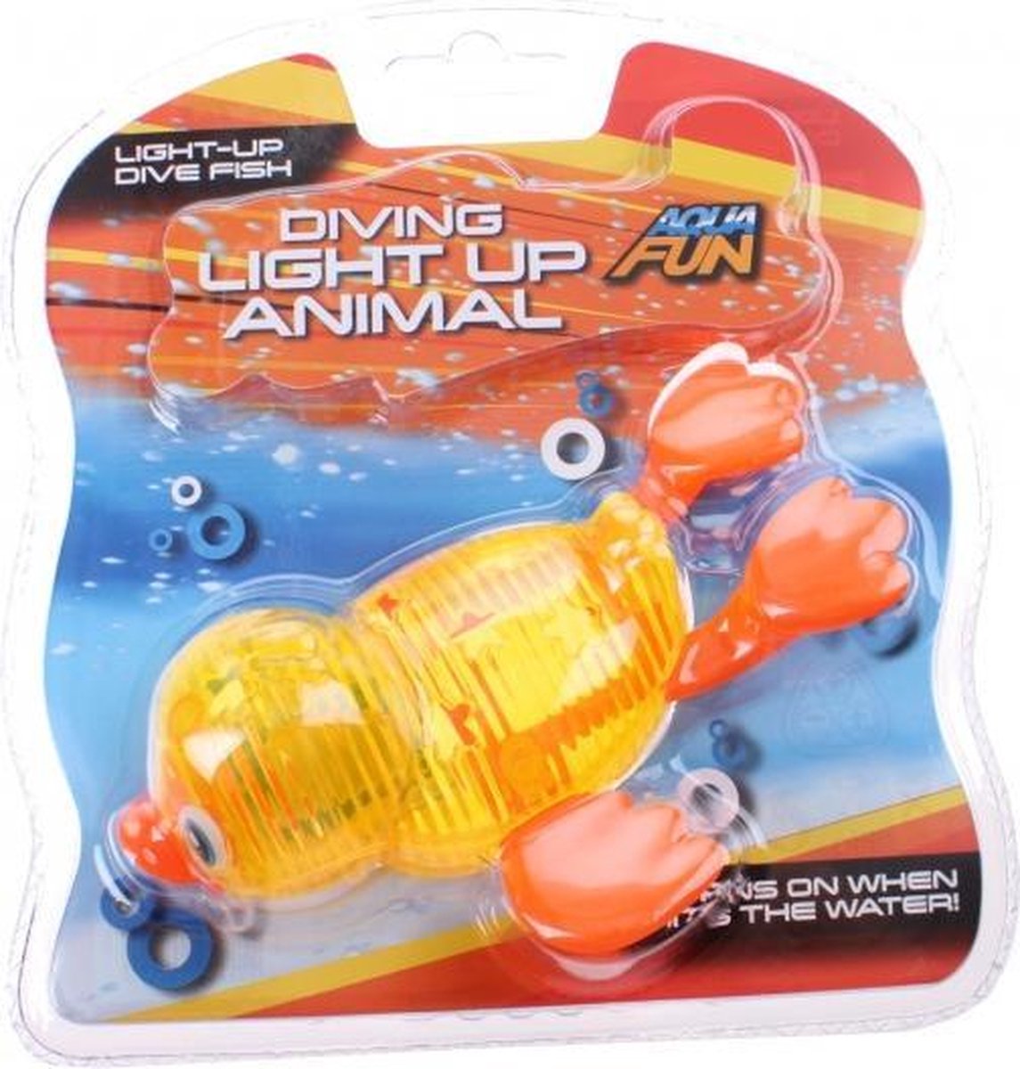 Aqua Fun baddier met licht 15 cm geel