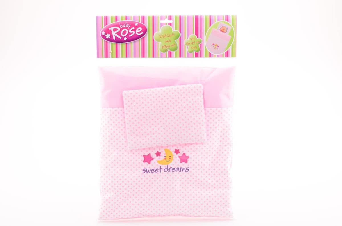 Baby Rose Poppendeken en kussenset