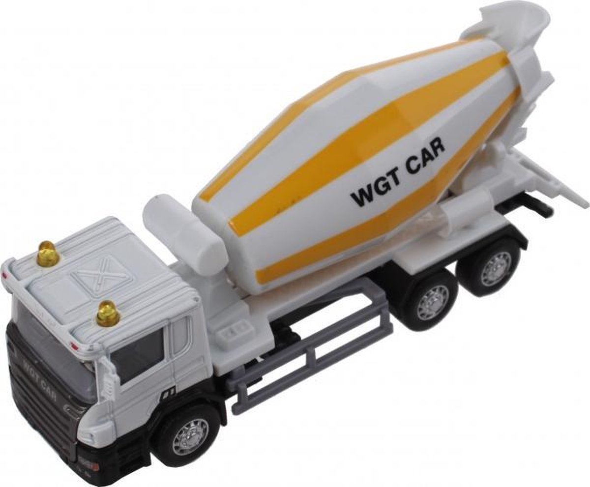 Cementwagen Super Cars 1:64 geel/wit 14 cm