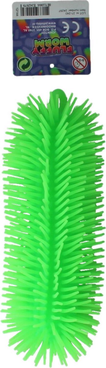 Fluffy Worm Groen 23cm