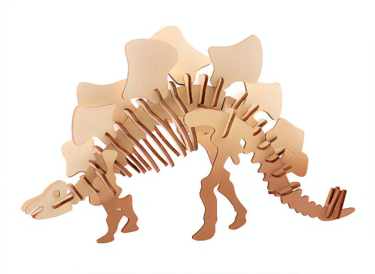 Johntoy 3d Dinosaurus Puzzel Hout Stegosaurus