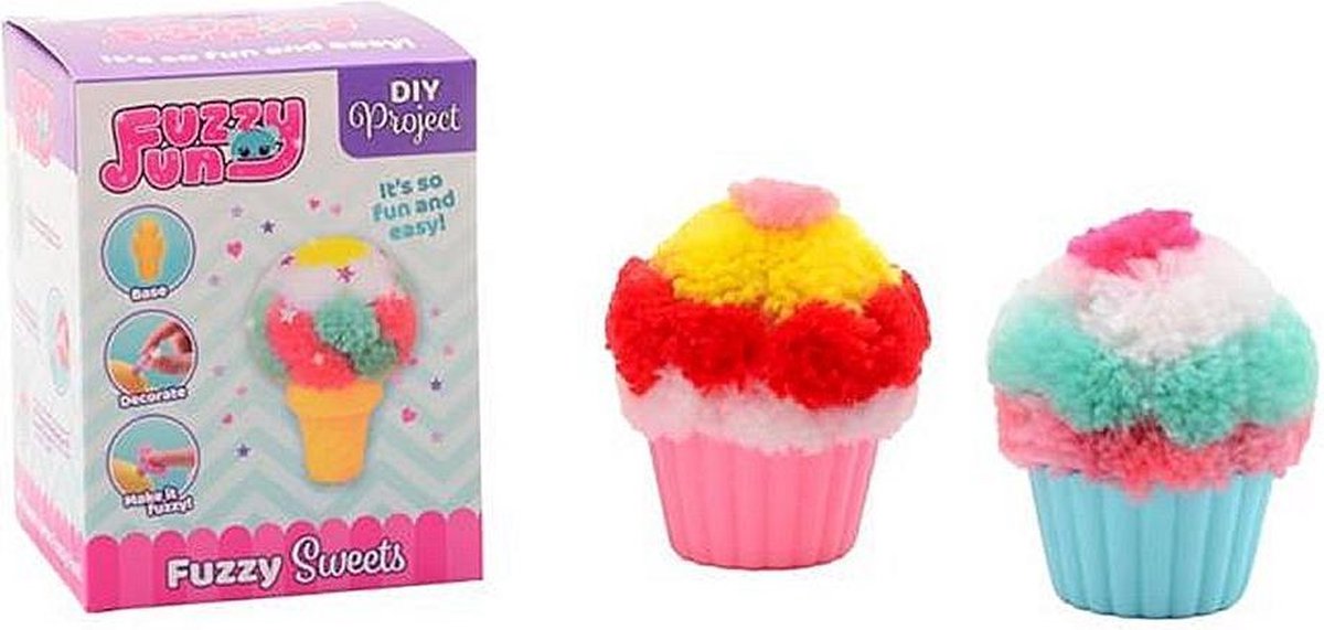 Johntoy Diy-set Cupcakes En Ijsjes Fuzzy Junior Pluche